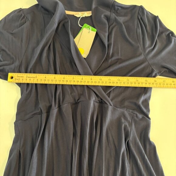 NEW NWT Boden Fixed Wrap Jersey Dress Collar Navy Knit size 10Long - Picture 9 of 9